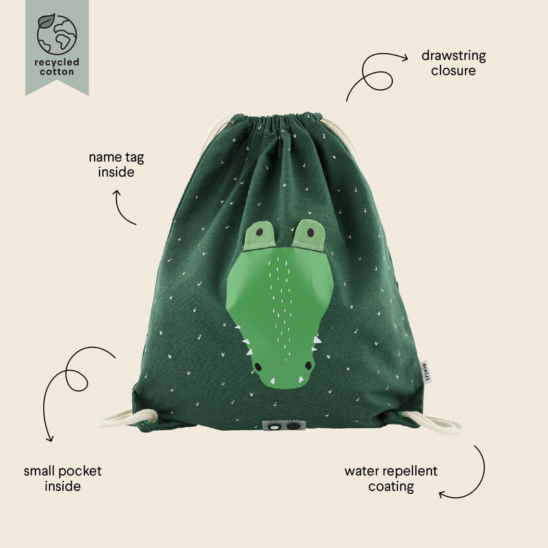Trixie Kids Drawstring Bag - 15.7 Inch/40 cm - Mr. Crocodile - Image 2
